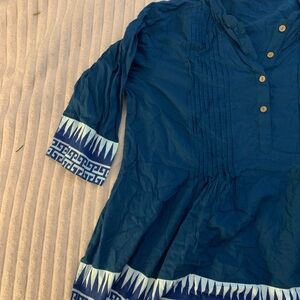 Navy Blue Long Sleeve Women's Top